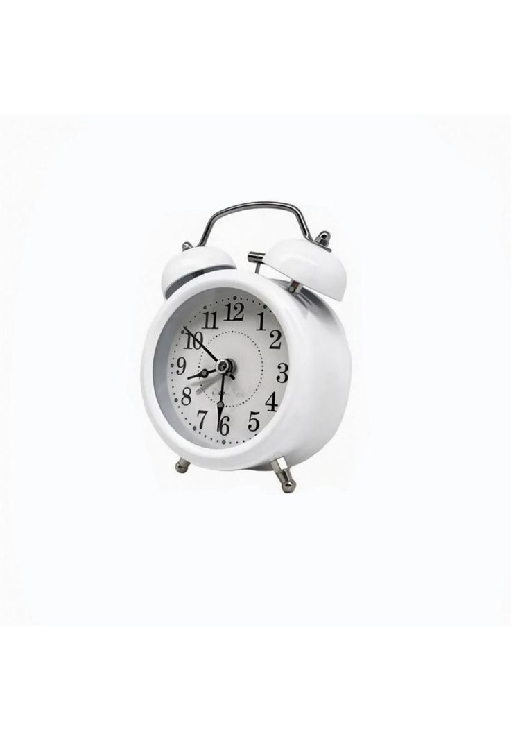 Reloj Despertador a Pila Blanco Vintage Retro PB-C14-1