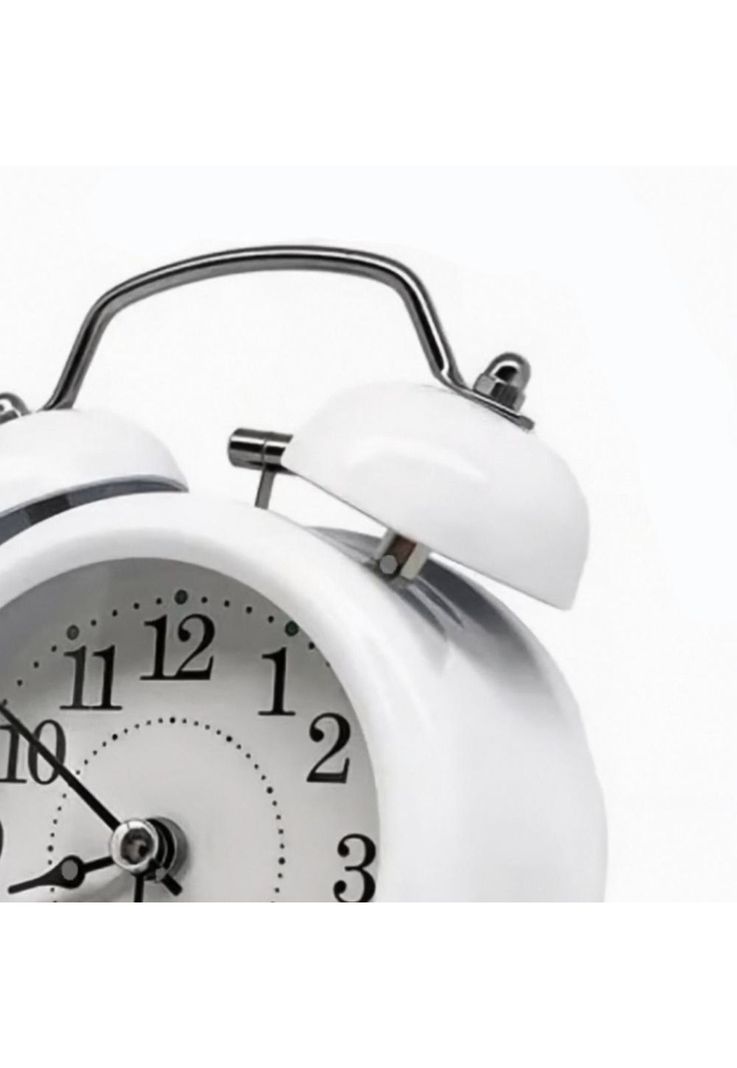 Reloj Despertador a Pila Blanco Vintage Retro PB-C14-2