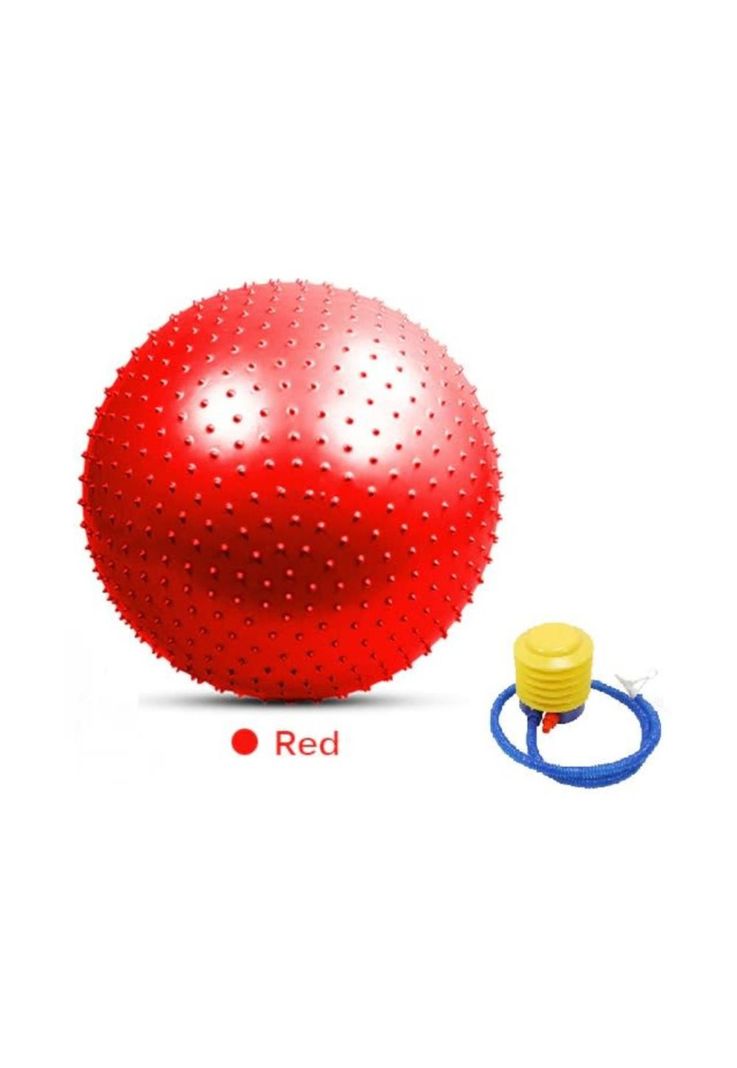 Pelota Balón Pilates Erizo 50-55cm Yoga Ak Sport Rojo-2