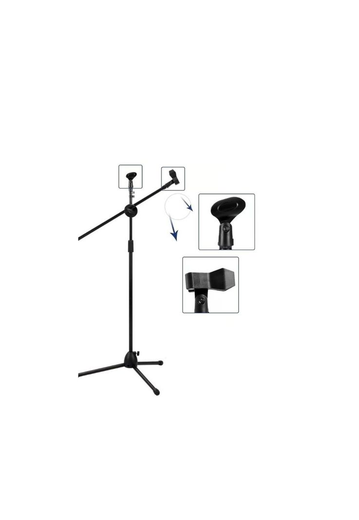 Atril Para Micrófono con Boom Metálico Doble Universal PB-F3-1