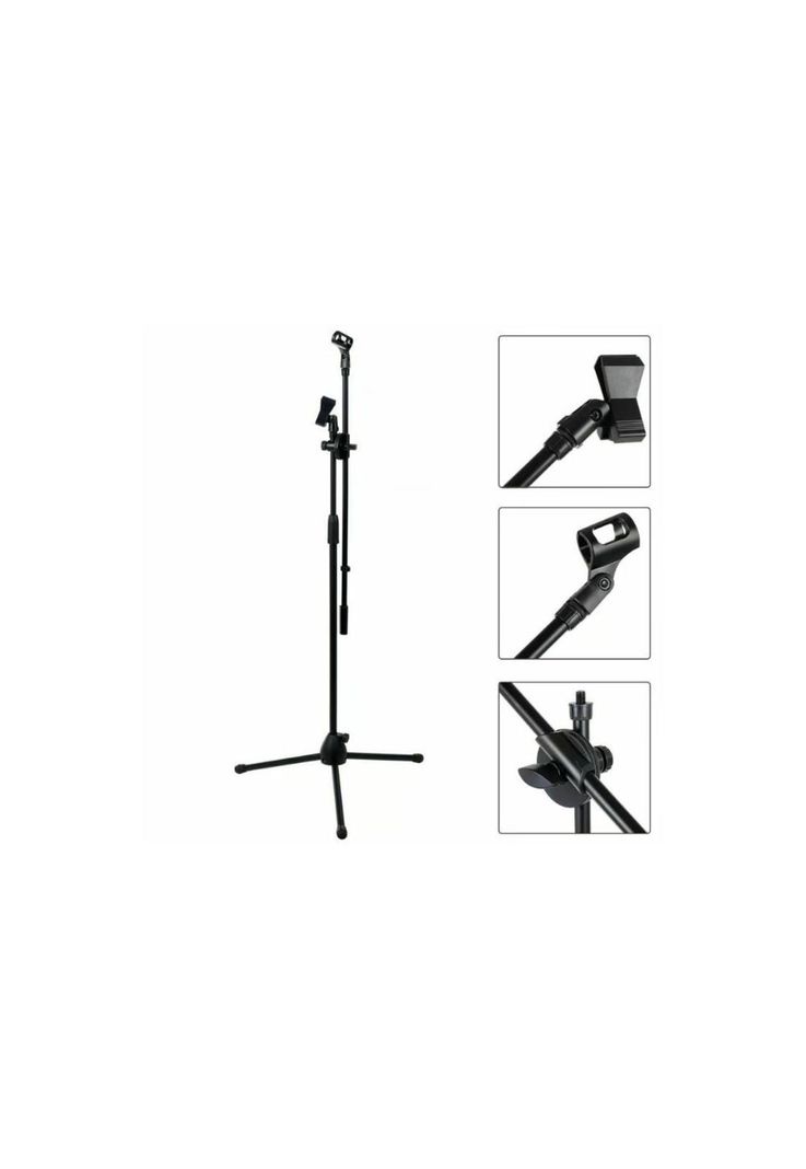 Atril Para Micrófono con Boom Metálico Doble Universal PB-F3-4