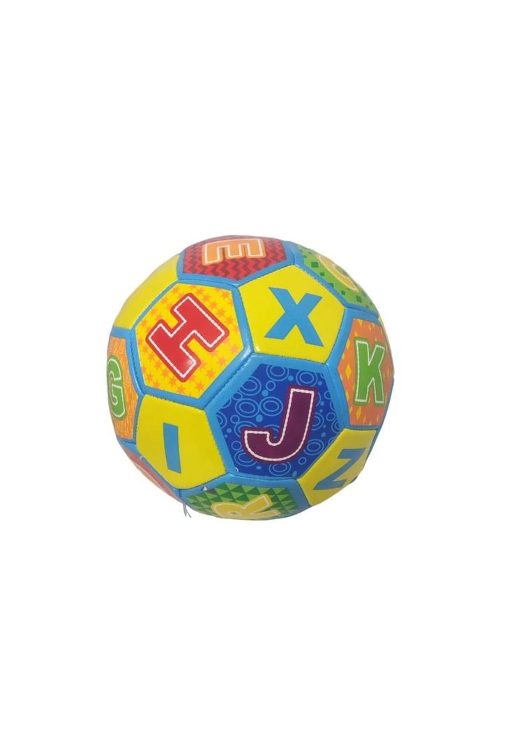Balón De Futbol Didáctico Letras Amarillas PB-K2-E3-0