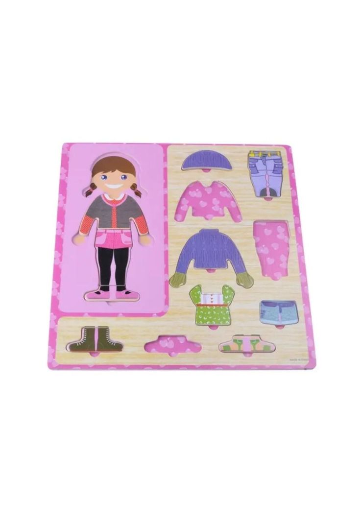 Rompecabezas de madera cambio de ropa para niñas PB-C7-1