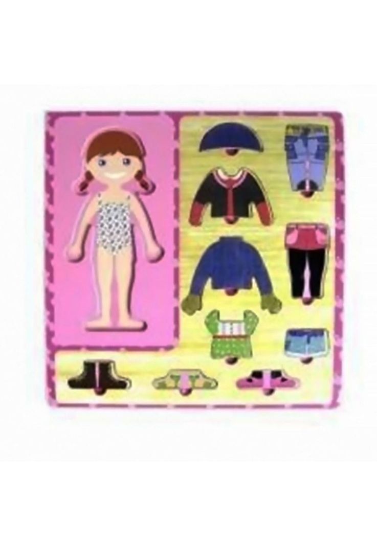 Rompecabezas de madera cambio de ropa para niñas PB-C7-2