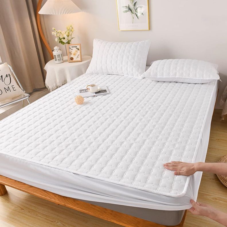 cubrecolchon impermeable 2 PLAZA UNICOLOR BORDE JUSTABLE PROTECTOR