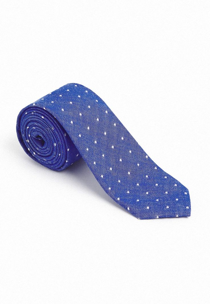 Corbata De Hombre Puntos Azul