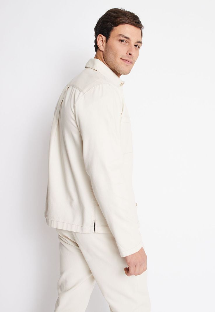Chaqueta Hombre Casual Beige-1