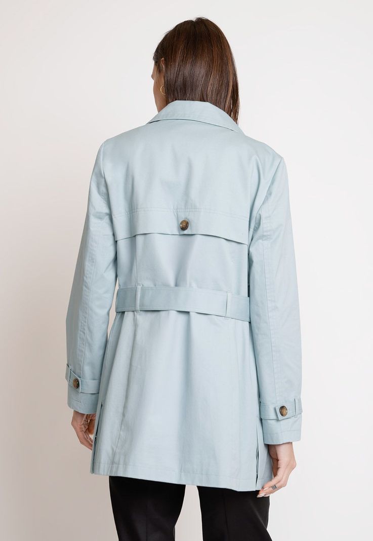 Trench de Mujer Modelo Azurita Color Menta-1