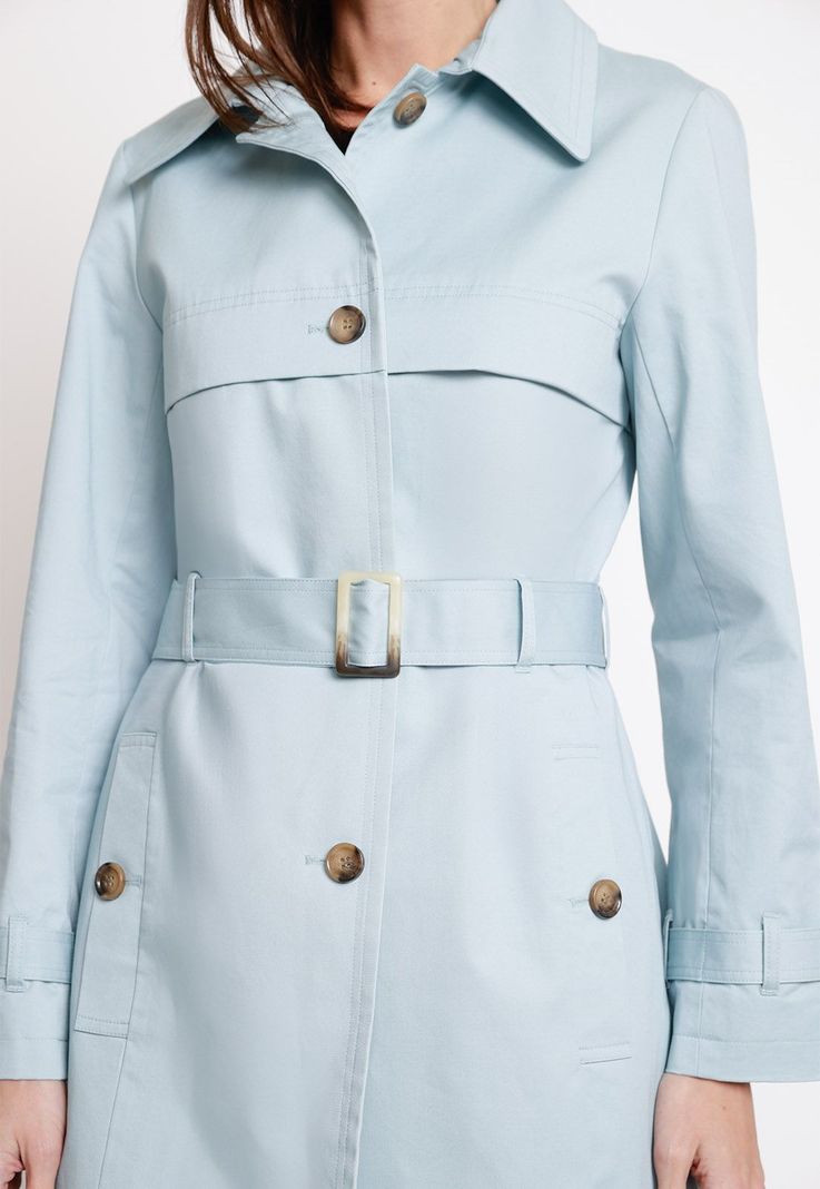 Trench de Mujer Modelo Azurita Color Menta-2