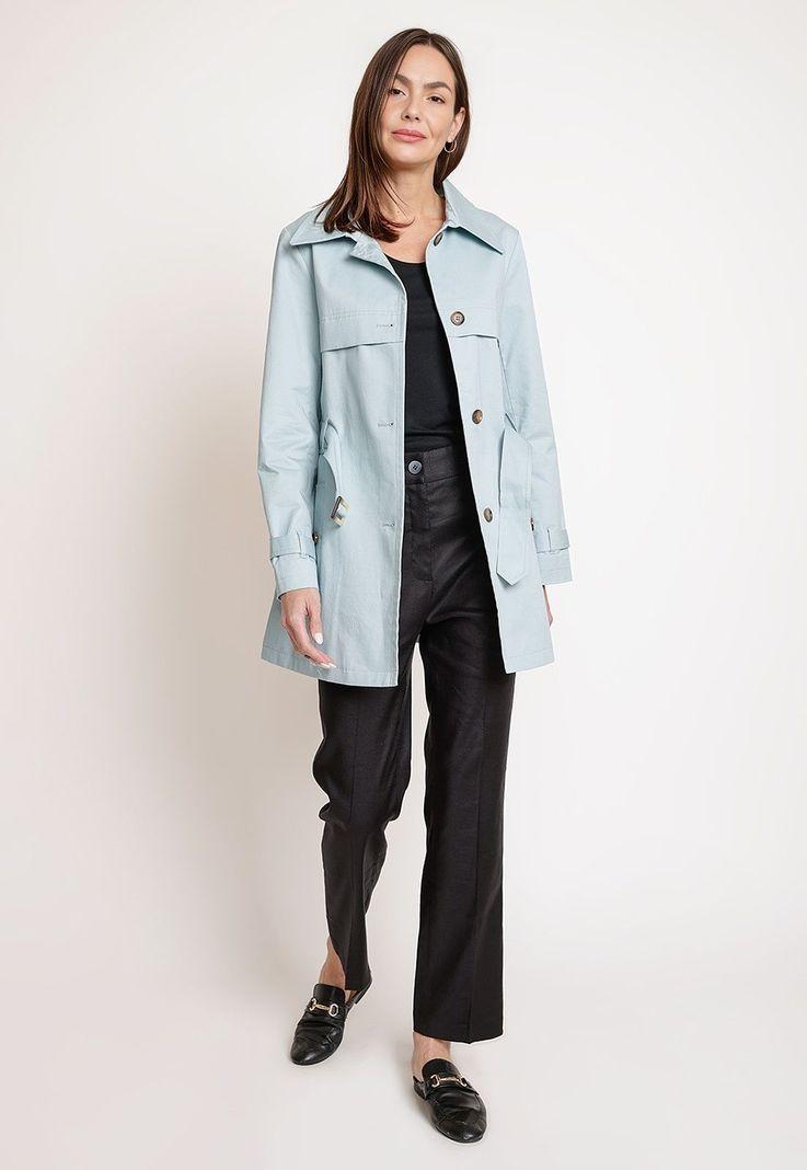 Trench de Mujer Modelo Azurita Color Menta-3