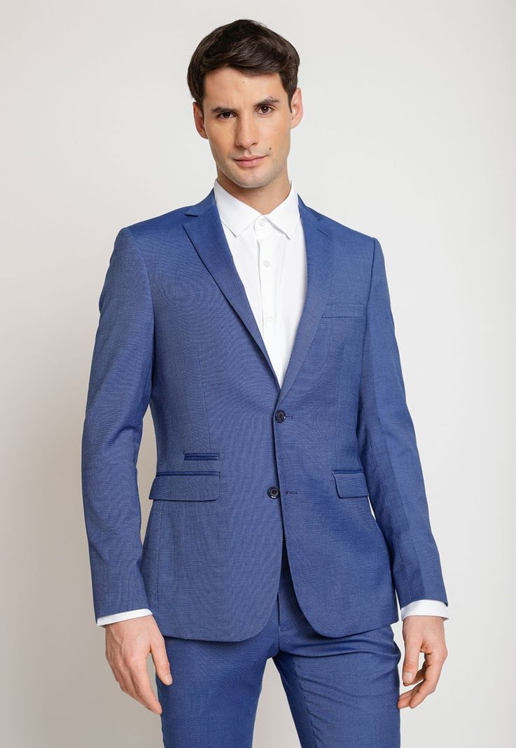 Chaqueta Hombre Traje Suit Separates Washable Azul Claro-0