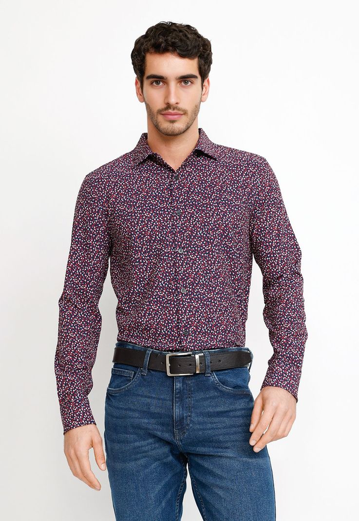 Camisa Casual Hombre Rojo