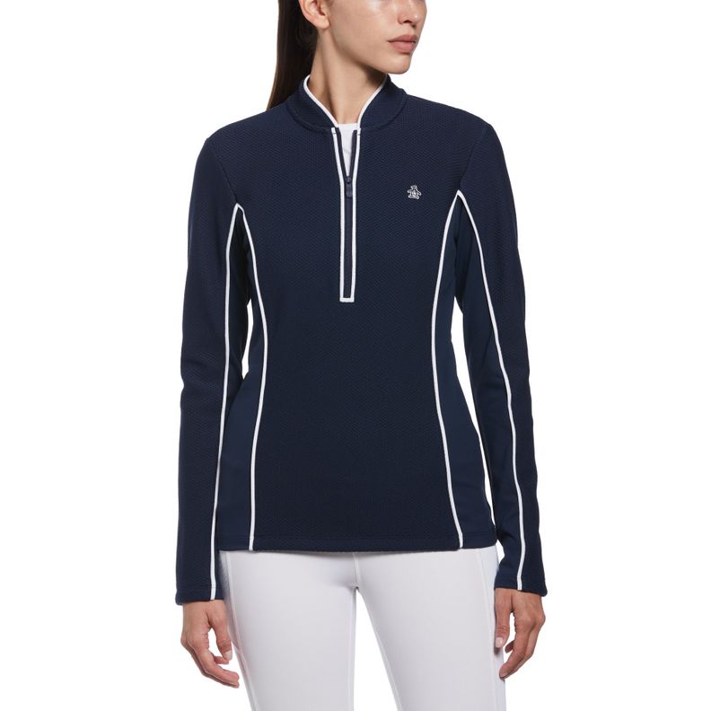 Polerón De Mujer Waffle Knit Navy-0