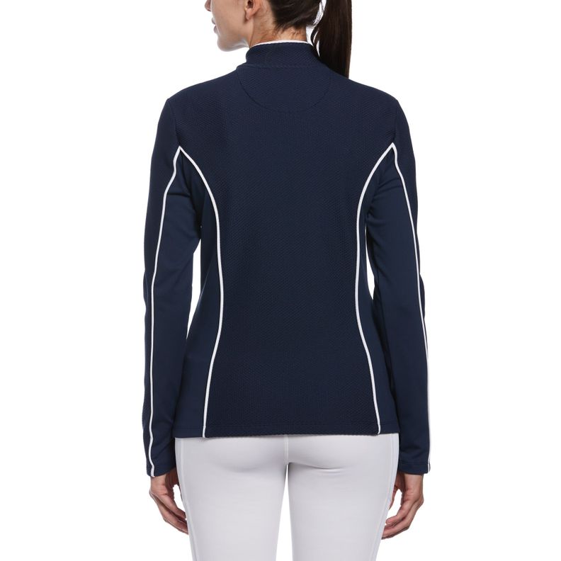 Polerón De Mujer Waffle Knit Navy-1