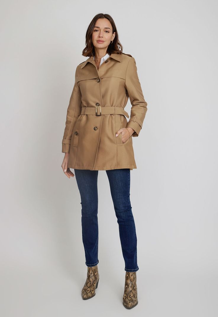 Trench De Mujer Anneli Camel-3