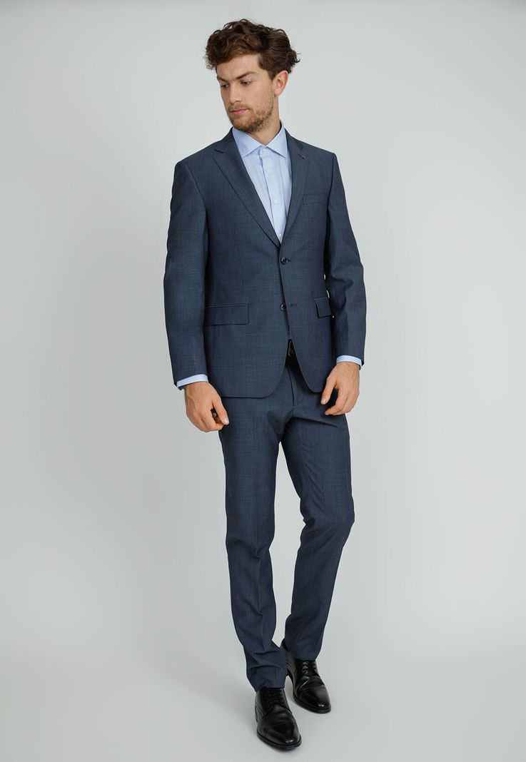 Traje Formal Hombre Slim Fit Executive   Azulino Biontech (Repelente Al Agua)