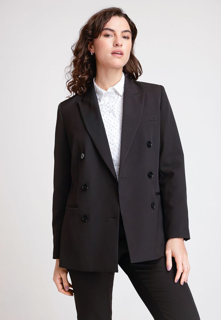 Chaqueta De Mujer Modelo Peyton Color Negro-0