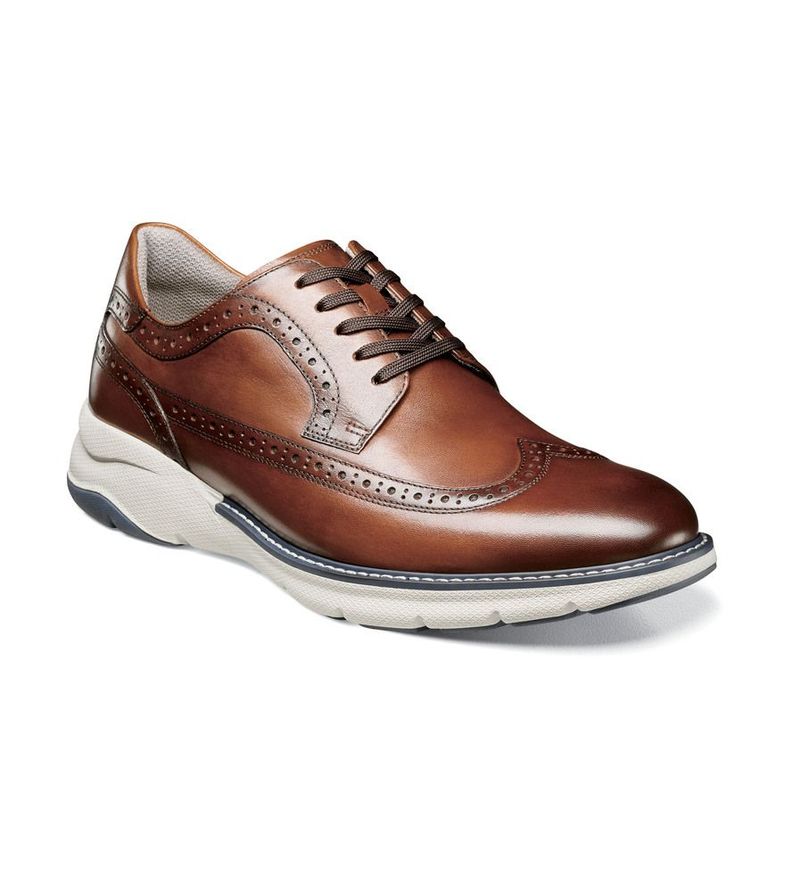 Zapatos Frenzi Wingtip Oxford Cognac