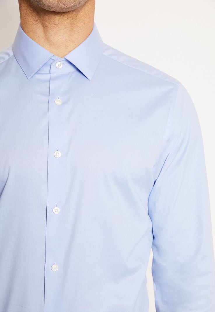 Camisa Formal Hombre Wrinkle Free (Evita Arrugas) Celeste-3