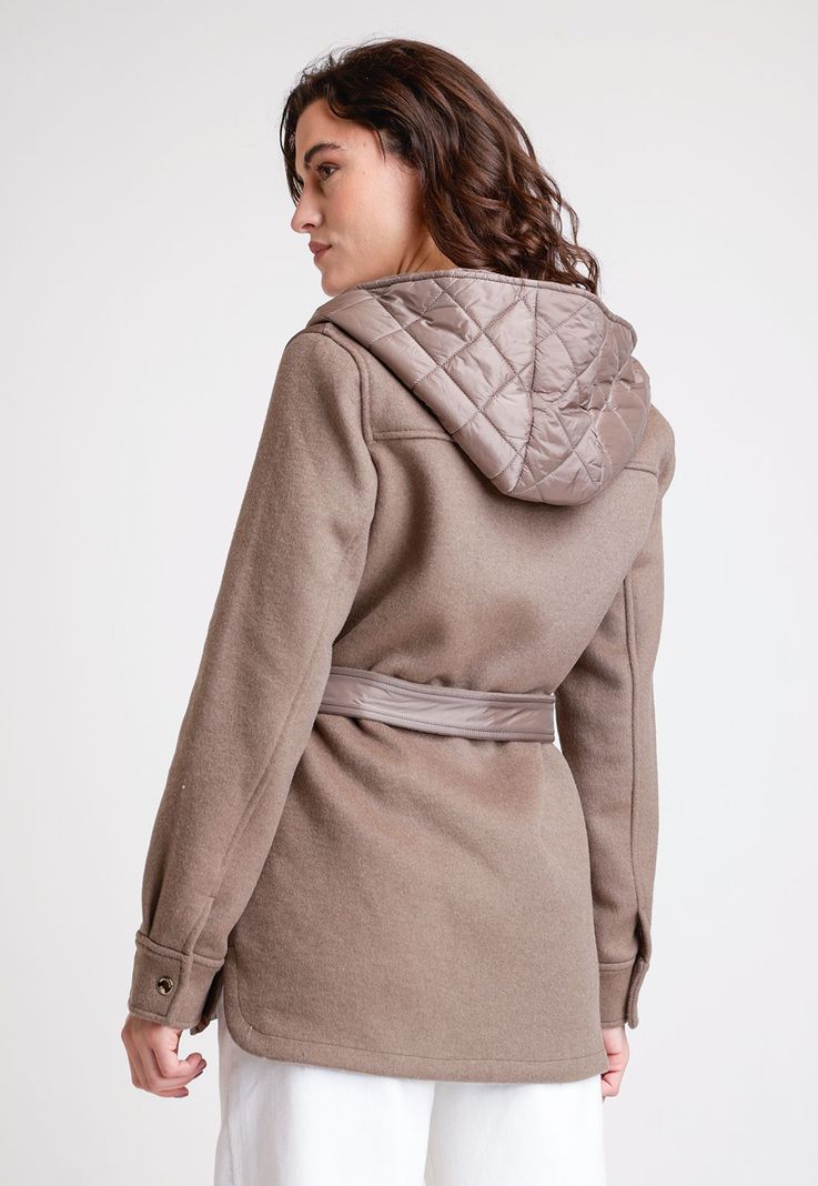 Parka De Mujer Modelo Lana Color Taupe-1