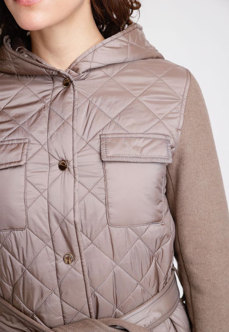Parka De Mujer Modelo Lana Color Taupe-2