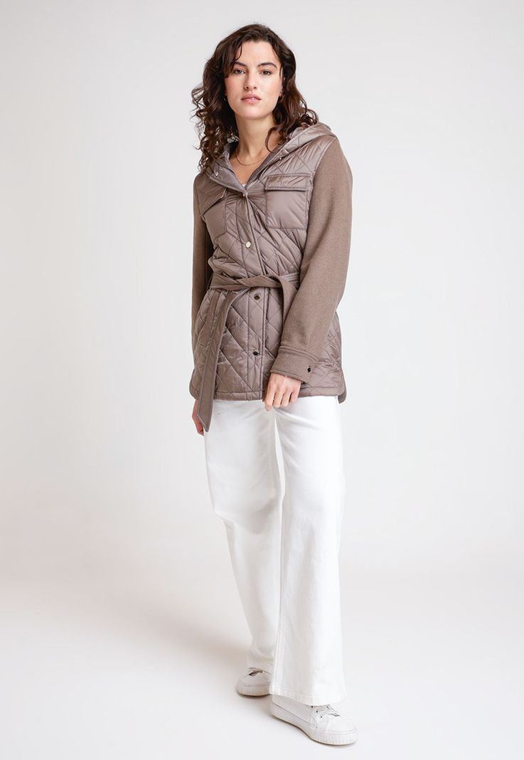 Parka De Mujer Modelo Lana Color Taupe-3