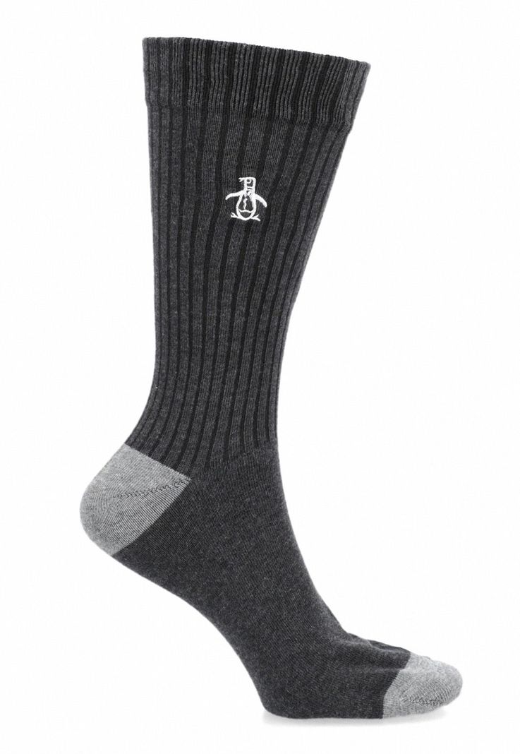 Calcetines De Hombre Gris Oscuro-0