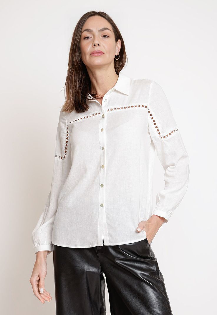 Blusa de Mujer Modelo Tabita Color Crudo-0