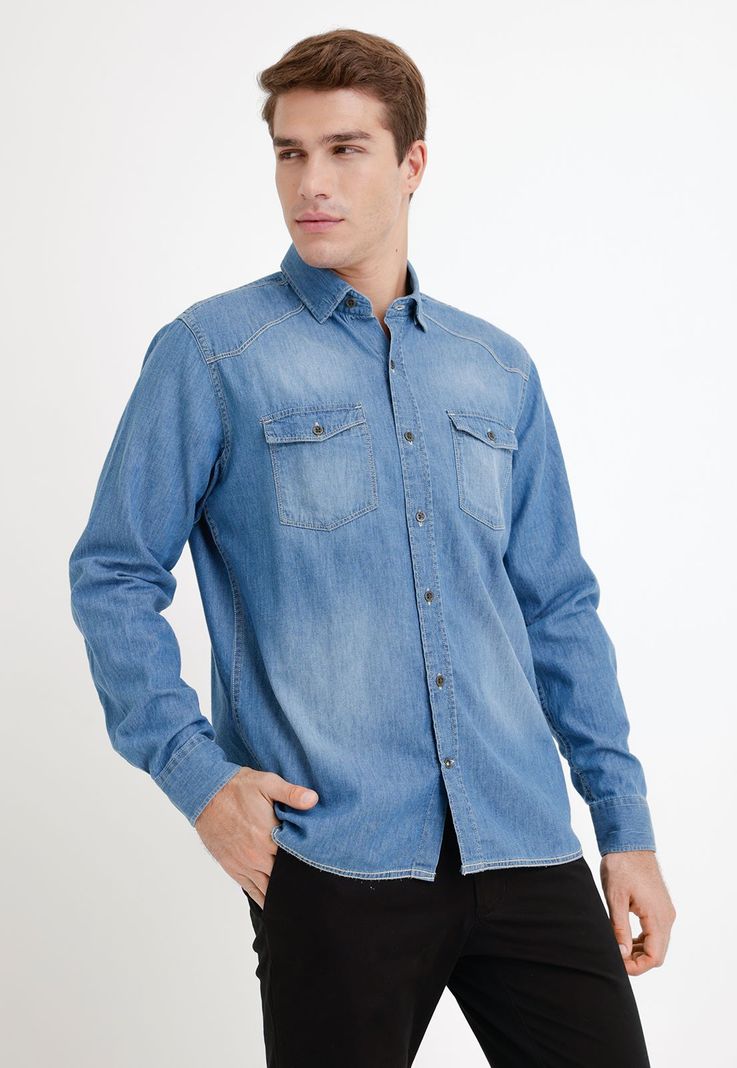 Camisa Bane Celeste