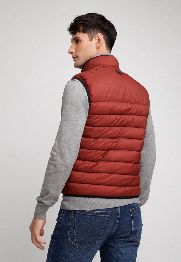 Parka Hombre Sin Mangas Acolchada Ladrillo-1