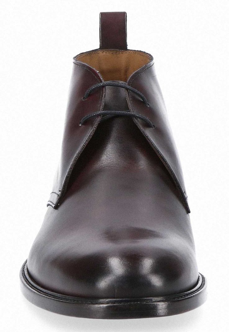 Botines Formal Italianos Voltago Plain Toe Chukka Burdeo-2