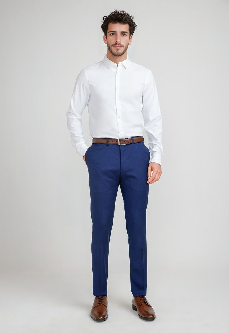 Pantalón Formal Hombre Suit Separate Azul Medio-3