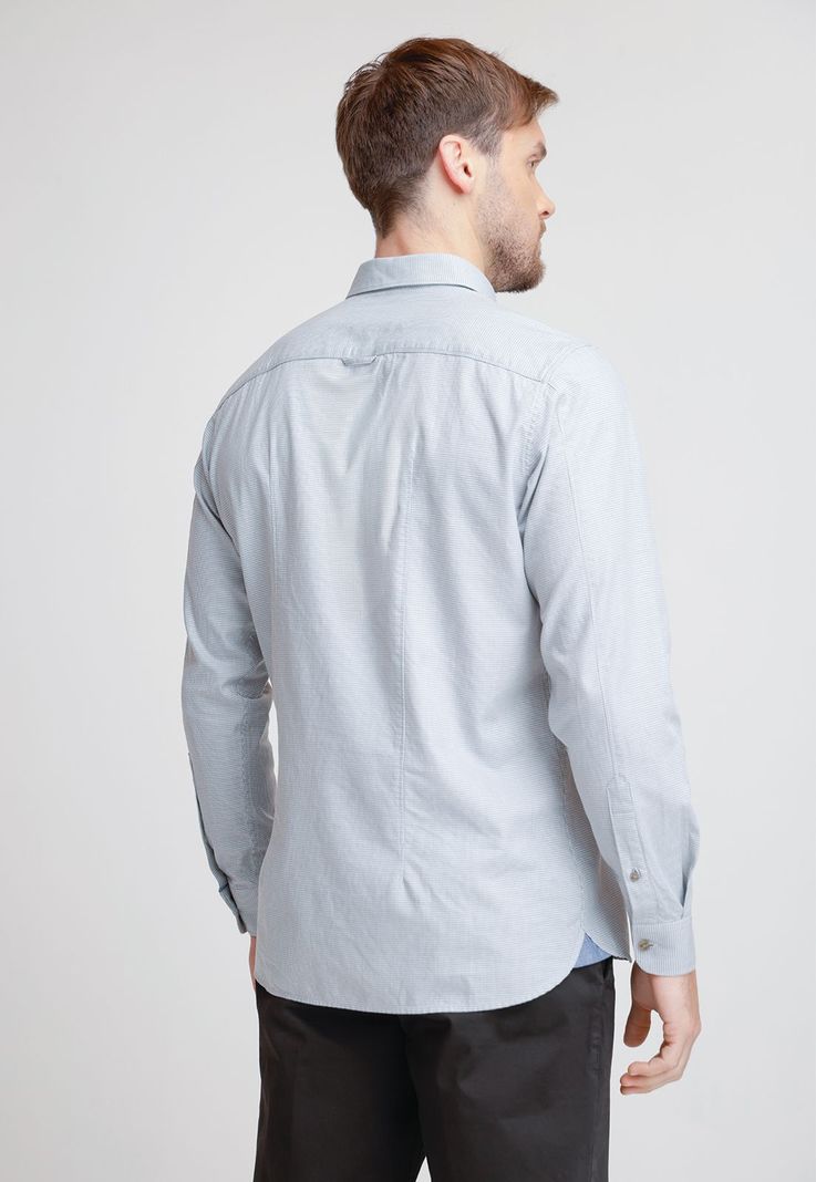 Camisa Hombre Algodón Diseño Slim Ben Verde-1