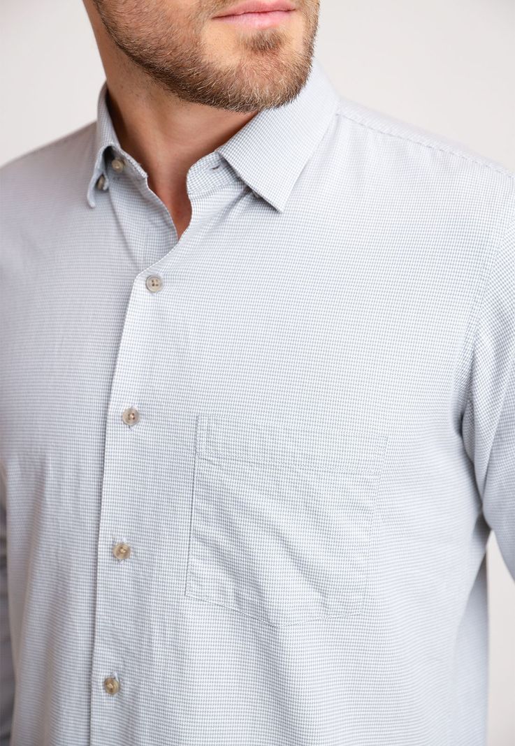 Camisa Hombre Algodón Diseño Slim Ben Verde-2