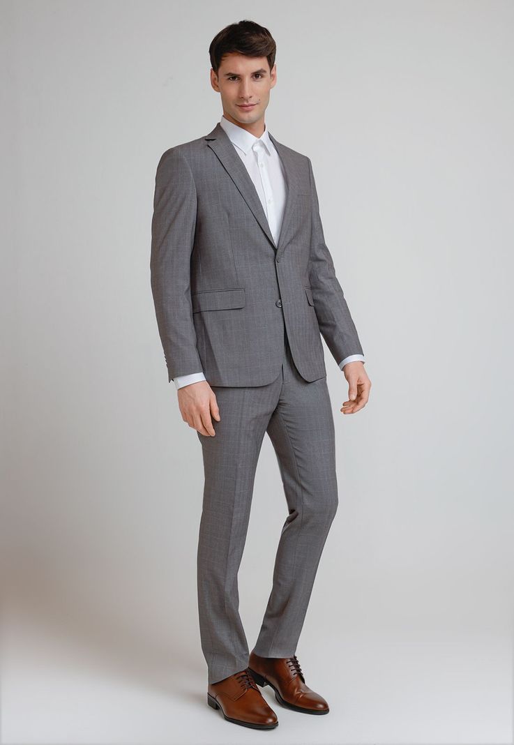 Chaqueta Hombre Traje Suit Separates Washable Gris-3