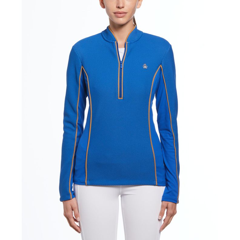 Polerón De Mujer Waffle Knit Azul-0