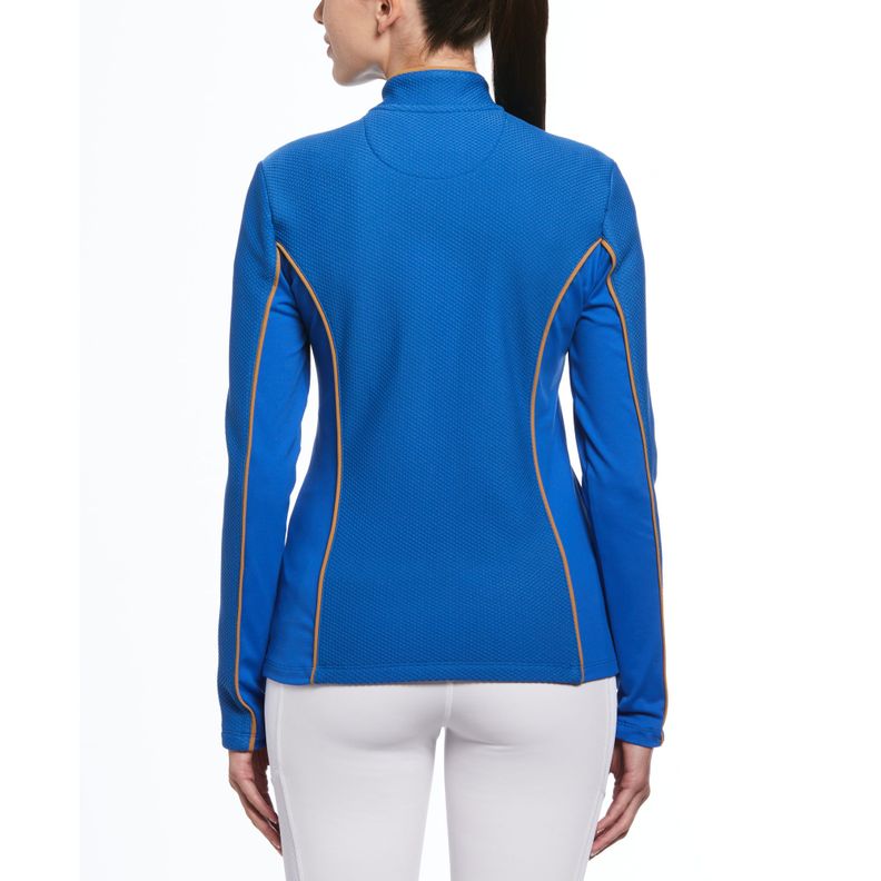 Polerón De Mujer Waffle Knit Azul-1