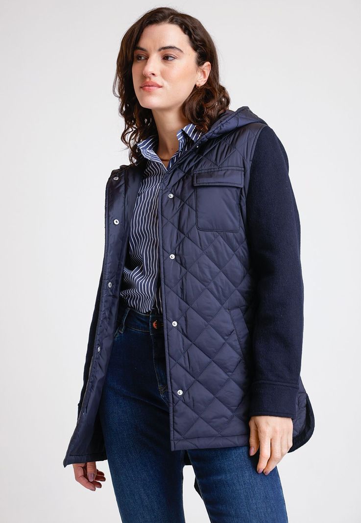 Parka De Mujer Modelo Lana Color Marino-0