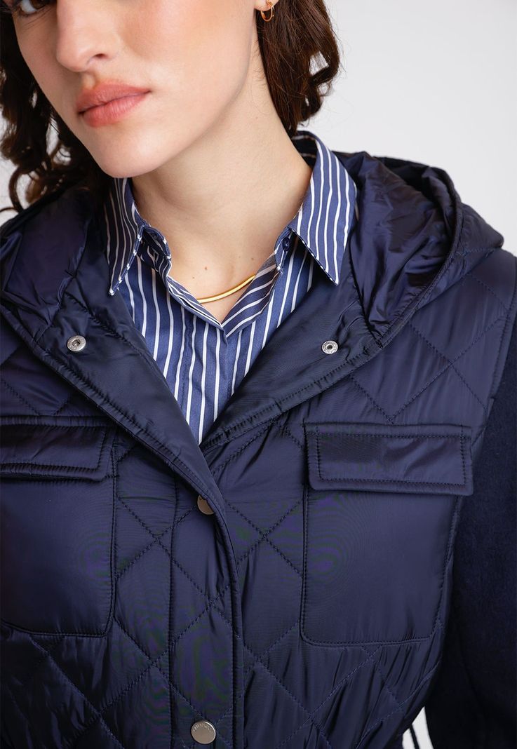 Parka De Mujer Modelo Lana Color Marino-2