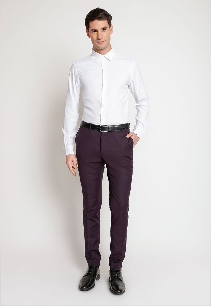 Pantalón Hombre Traje Suit Separate Washable Grape-3