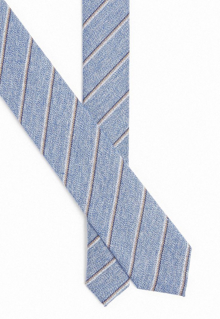 Corbata De Hombre Rayas Celeste-1