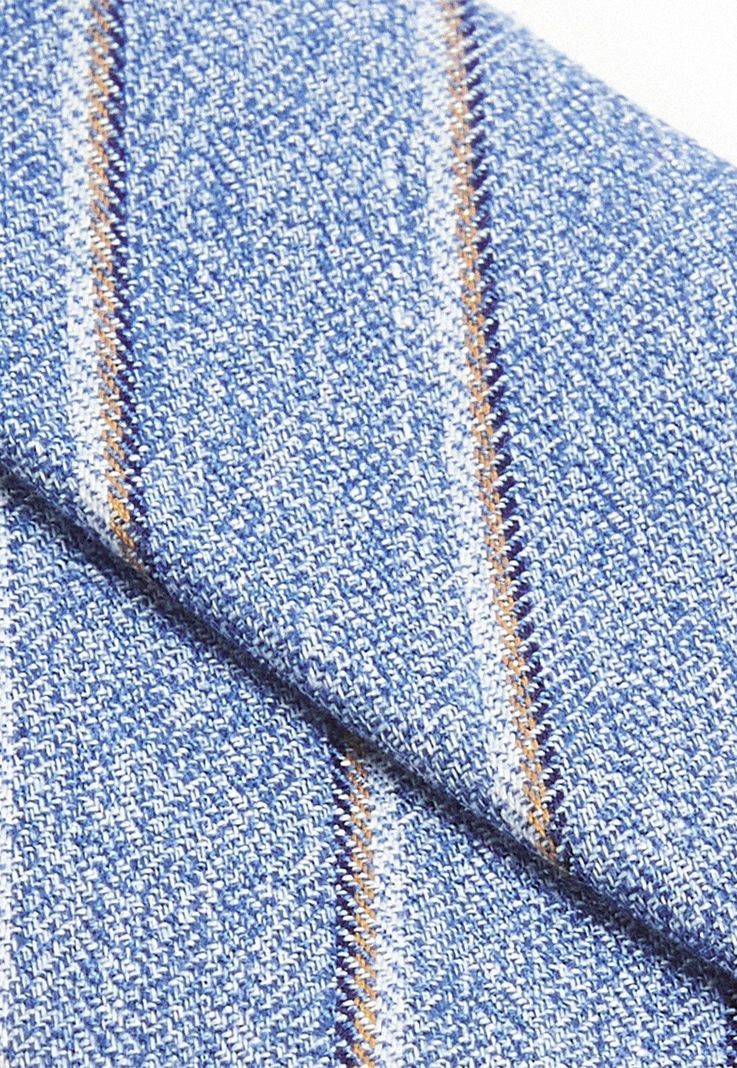 Corbata De Hombre Rayas Celeste-3