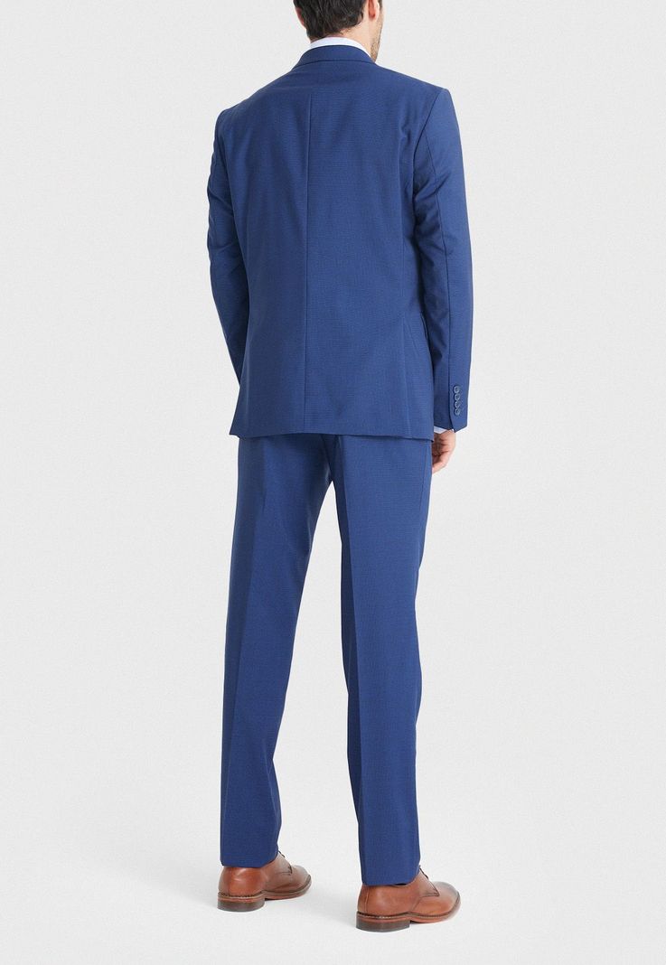 Traje hombre Formal Slim Fit Vercelli Lana Azul-1
