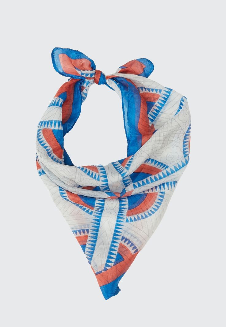 Pañuelo Seda Azul