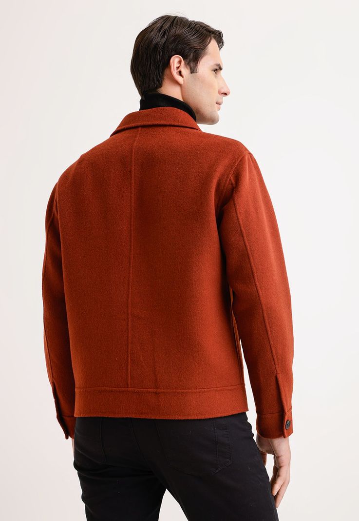 Chaqueta Hombre Lana Terracota-1