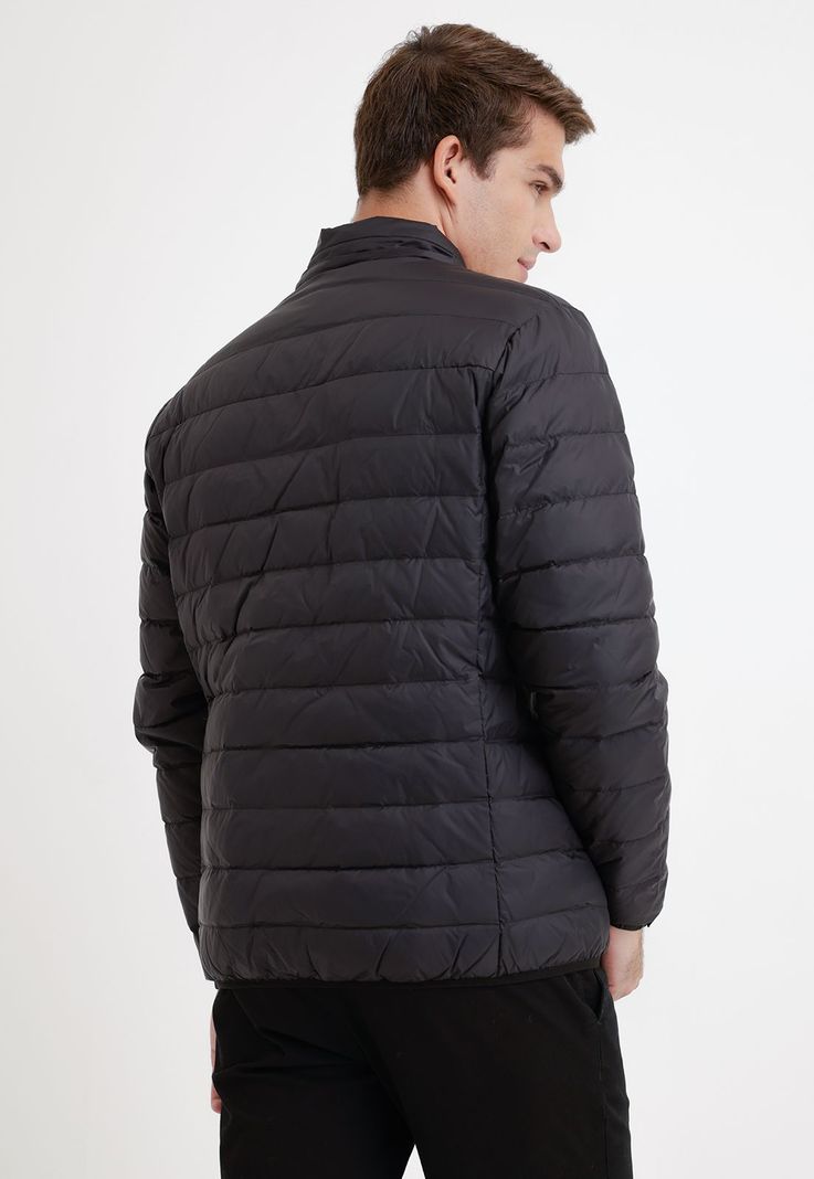 Parka hombre acolchada pluma negro-1
