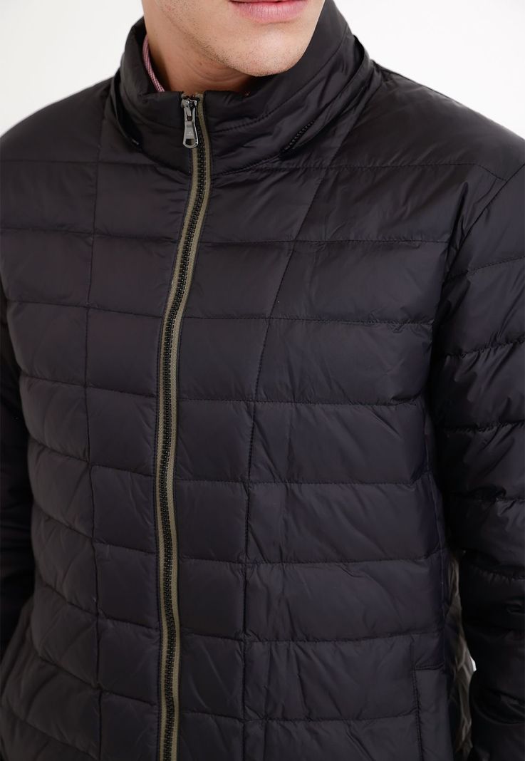 Parka hombre acolchada pluma negro-2