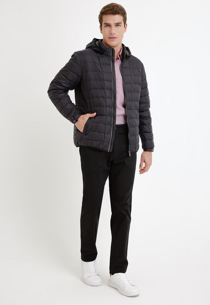 Parka hombre acolchada pluma negro-3