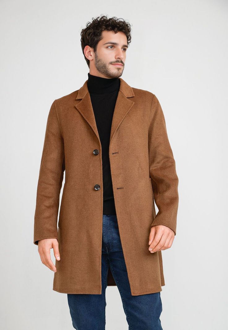 Abrigo Marron Abrigo Cafe Largo Abrigo Hombre Lana Café Perry Ellis