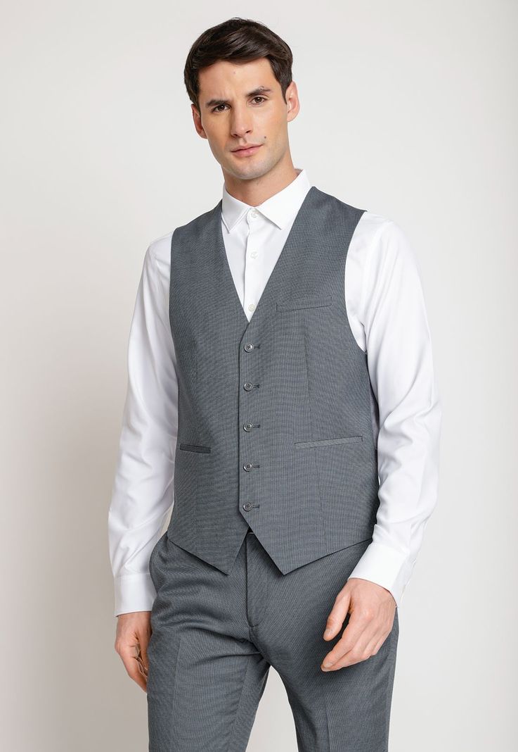 Gilet Hombre Formal Washable Gris-0